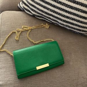 Ted baker green wallet on a chain